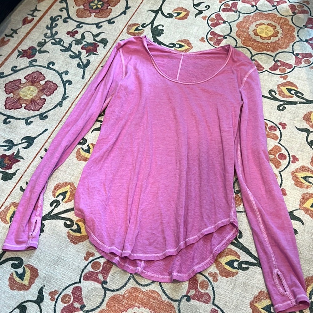 lululemon pink long sleeve top